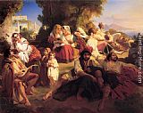 Franz Xavier Winterhalter Paintings - Il dolce far niente by Franz Xavier Winterhalter